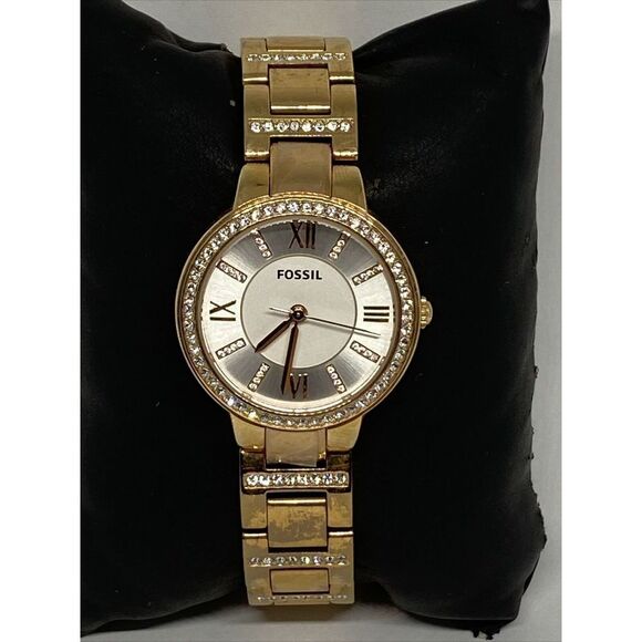 Fossil Virginia ES3284 Women Stainless Steel Analog Dial Quartz Wrist Watch EY29 - Picture 3 of 12